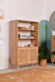 Hanah Home Hazeran Estantería de Madera de Carpe en Roble